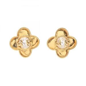 CHANEL Gold Logo Earrings